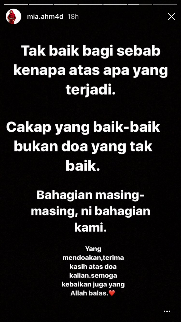 Posting Kata kata  Sedih  Mia Ahmad Keguguran  Media Hiburan