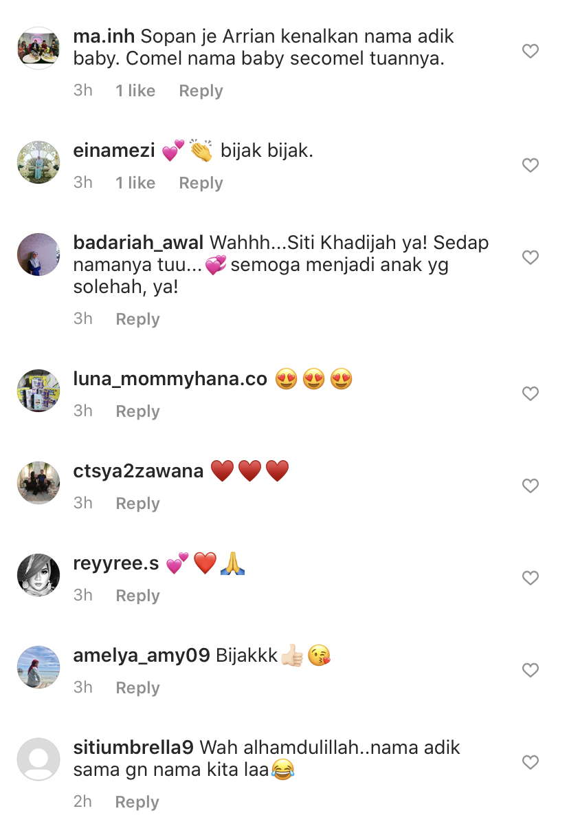 Siti Khadijah Nama Anak Ketiga Tomok